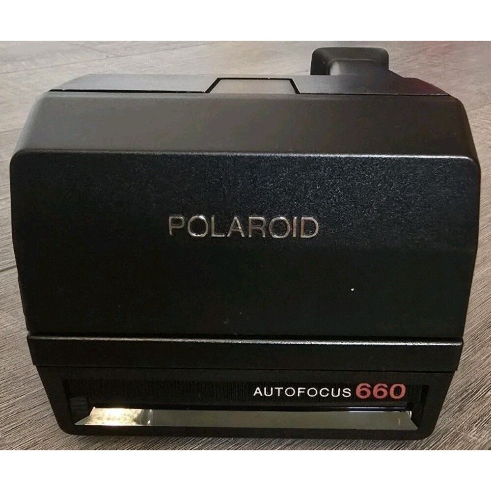 Polaroid Sun 660 Instant Camera Autofocus with Strap -  Untested W/2 Rolls Film